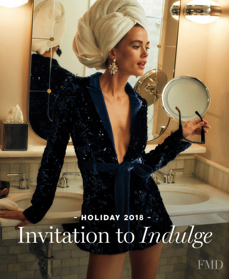 Mathilde Brandi featured in  the InterMix advertisement for Holiday 2018
