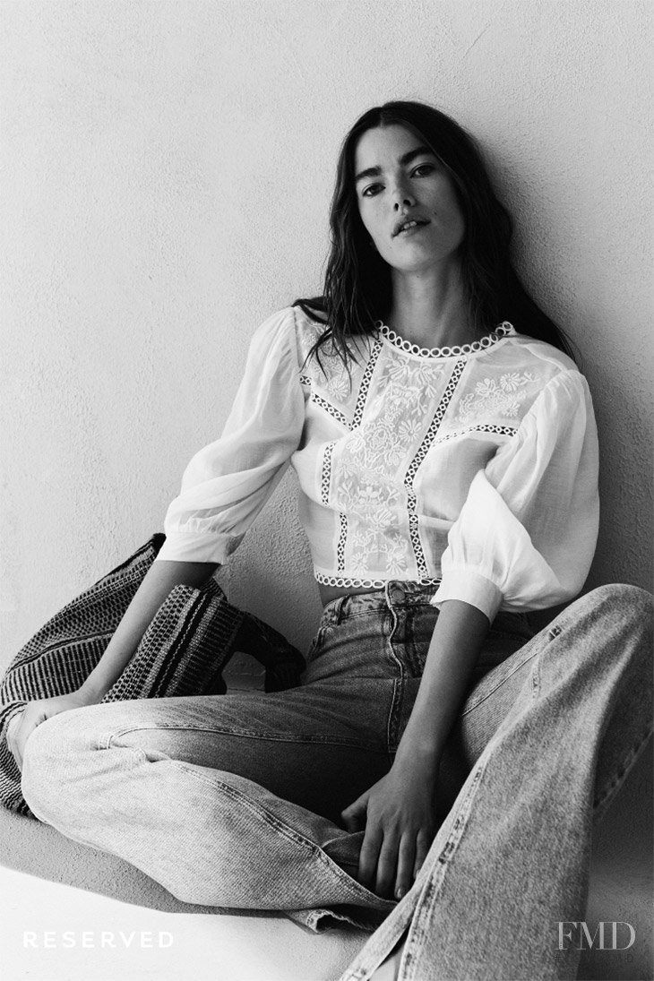 Mathilde Brandi featured in  the Reserved lookbook for Spring/Summer 2021