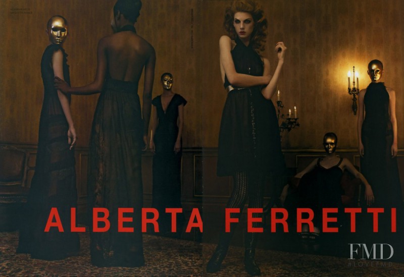 Angela Lindvall featured in  the Alberta Ferretti advertisement for Autumn/Winter 2006