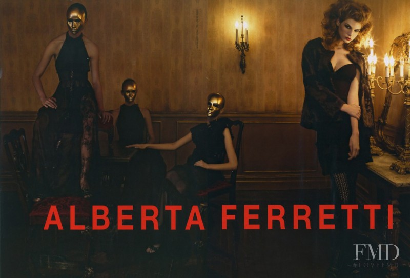 Angela Lindvall featured in  the Alberta Ferretti advertisement for Autumn/Winter 2006