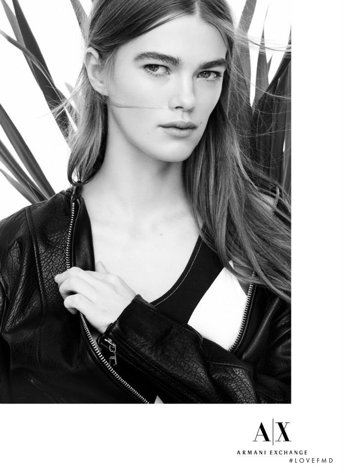 Mathilde Brandi featured in  the Armani Exchange advertisement for Spring/Summer 2015