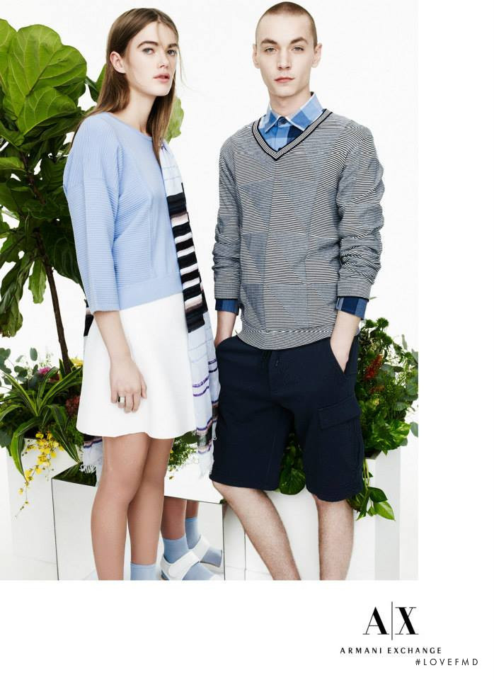 Mathilde Brandi featured in  the Armani Exchange advertisement for Spring/Summer 2015