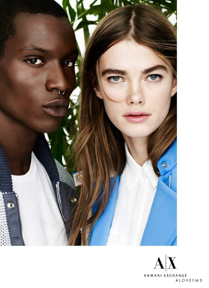 Mathilde Brandi featured in  the Armani Exchange advertisement for Spring/Summer 2015