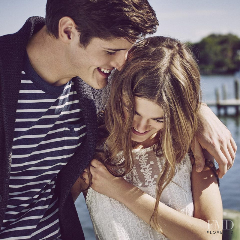 Mathilde Brandi featured in  the Abercrombie & Fitch advertisement for Autumn/Winter 2014