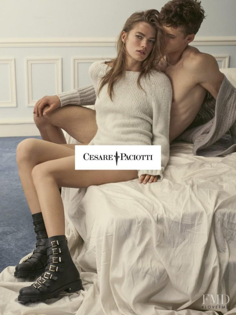 Mathilde Brandi featured in  the Cesare Paciotti advertisement for Autumn/Winter 2016