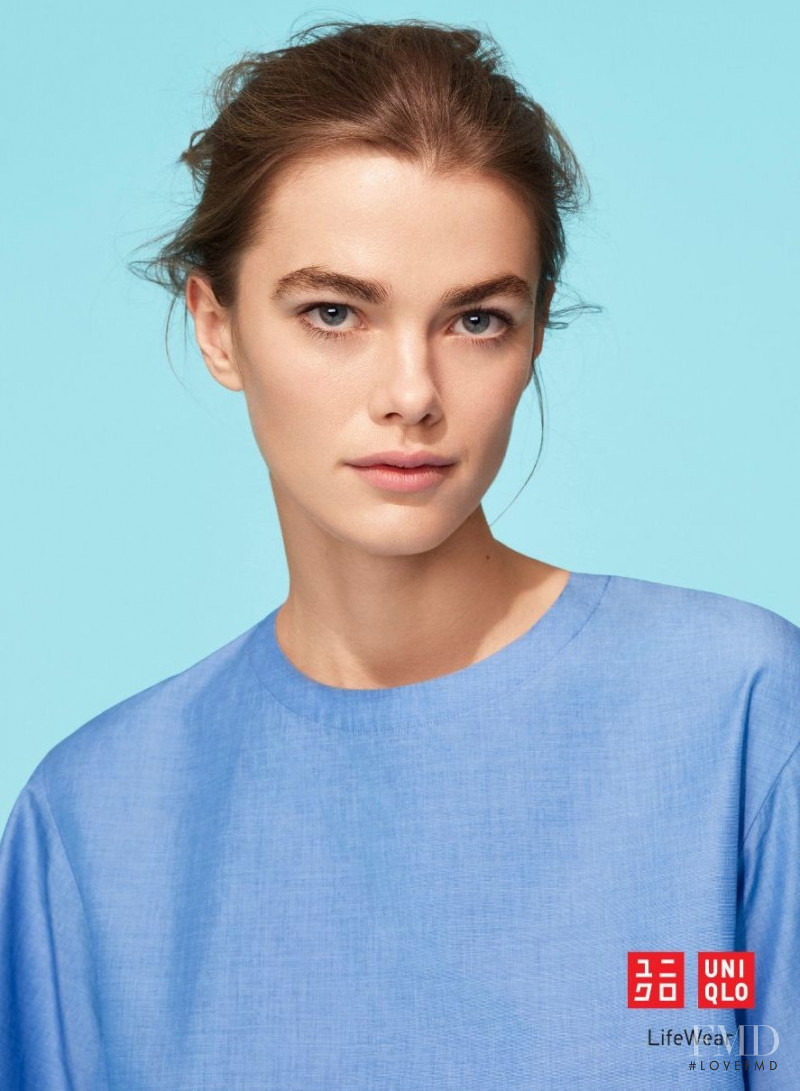 Mathilde Brandi featured in  the Uniqlo advertisement for Summer 2016