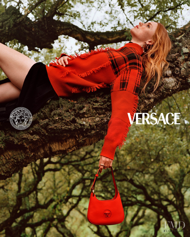 Rianne Van Rompaey featured in  the Versace advertisement for Pre-Fall 2021