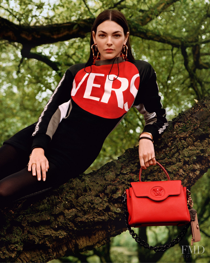 Vittoria Ceretti featured in  the Versace advertisement for Pre-Fall 2021