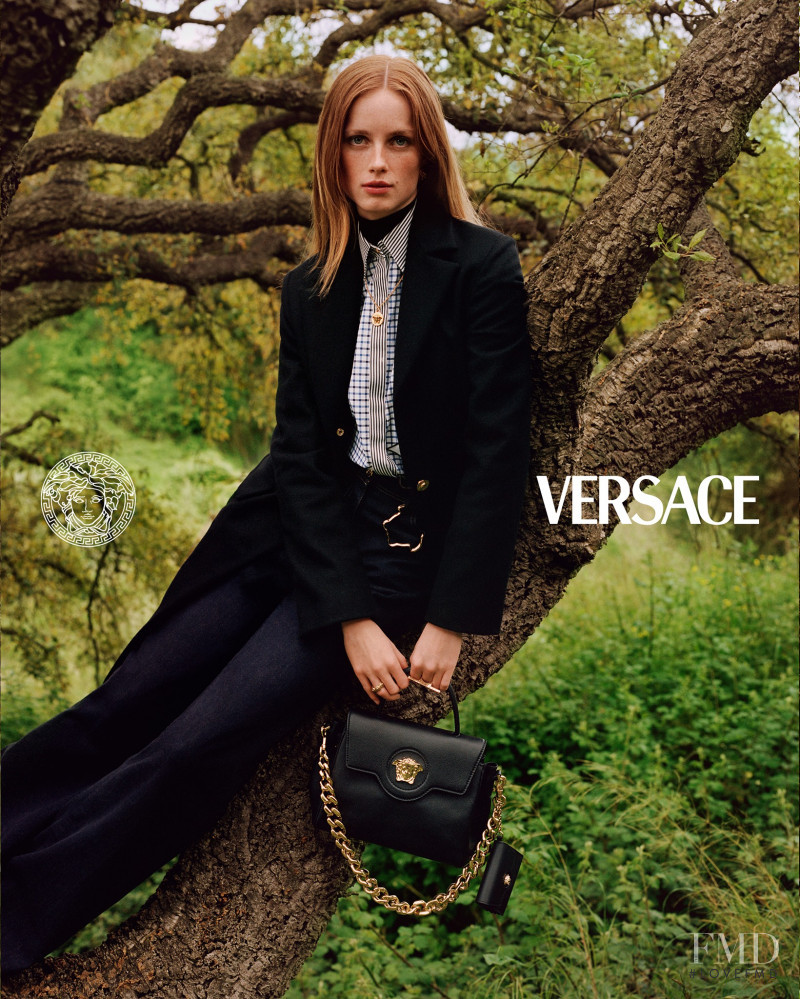 Rianne Van Rompaey featured in  the Versace advertisement for Pre-Fall 2021