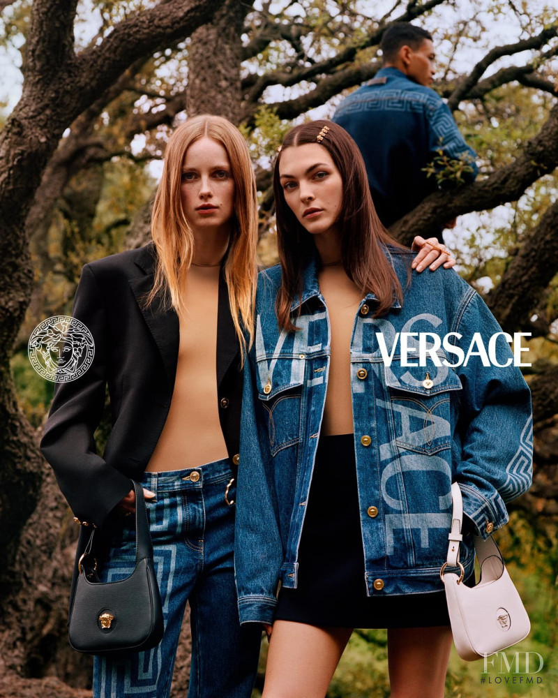 Rianne Van Rompaey featured in  the Versace advertisement for Pre-Fall 2021