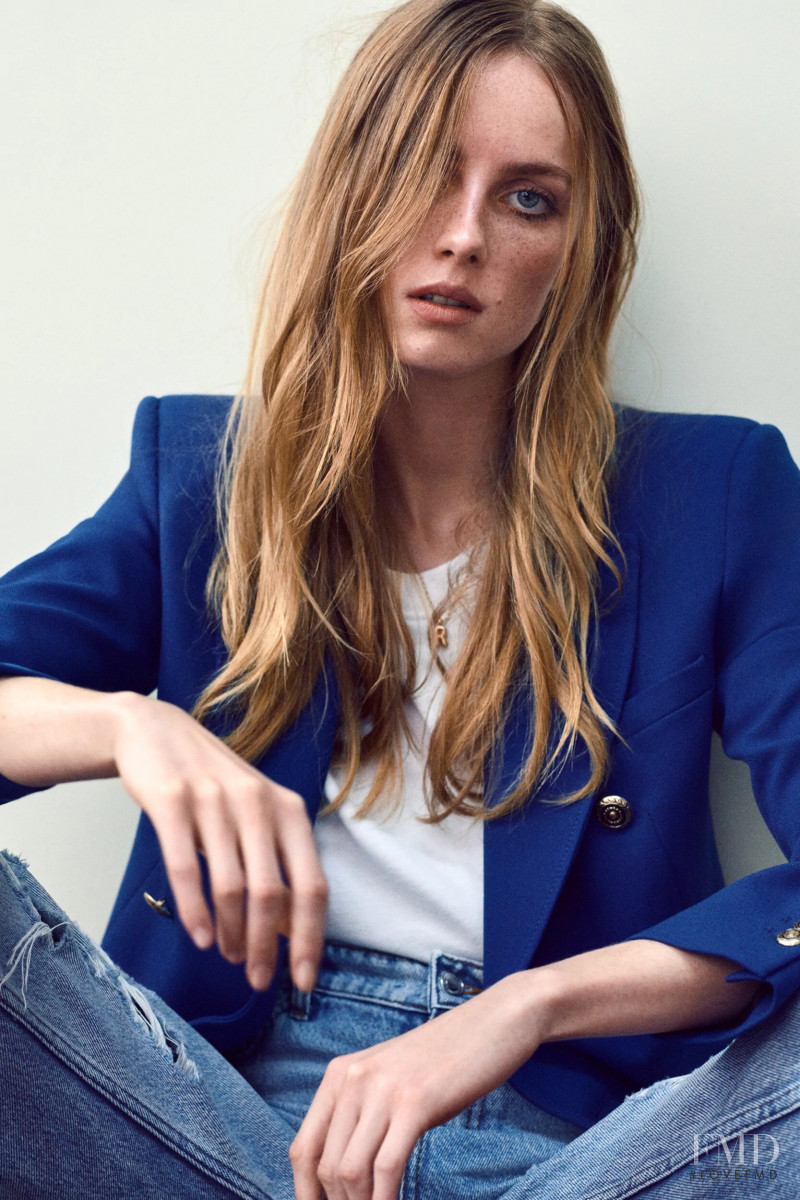 Rianne Van Rompaey featured in  the Zara advertisement for Spring/Summer 2021