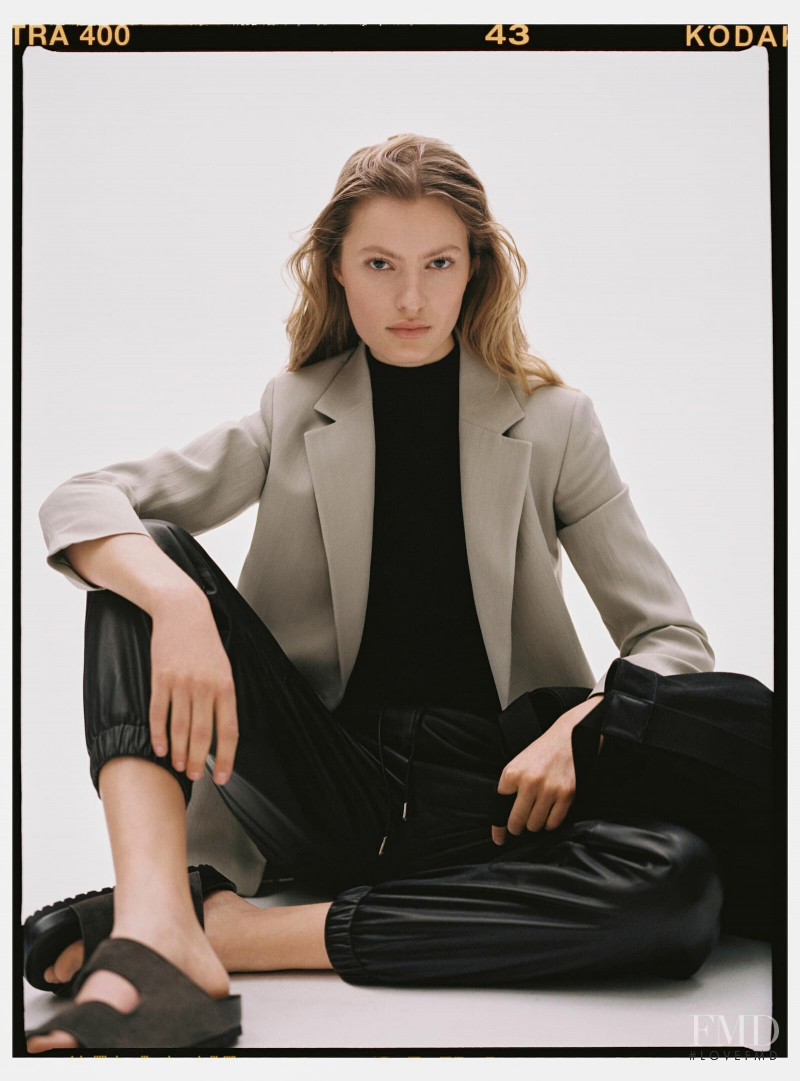 Felice Noordhoff featured in  the Massimo Dutti catalogue for Spring/Summer 2021