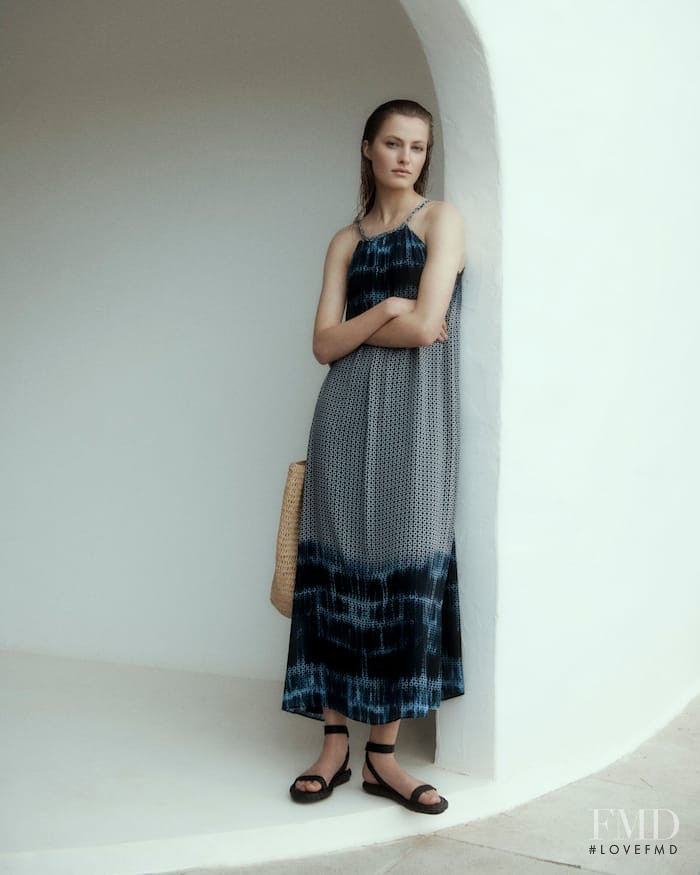 Felice Noordhoff featured in  the Massimo Dutti Blue Coast   lookbook for Summer 2021