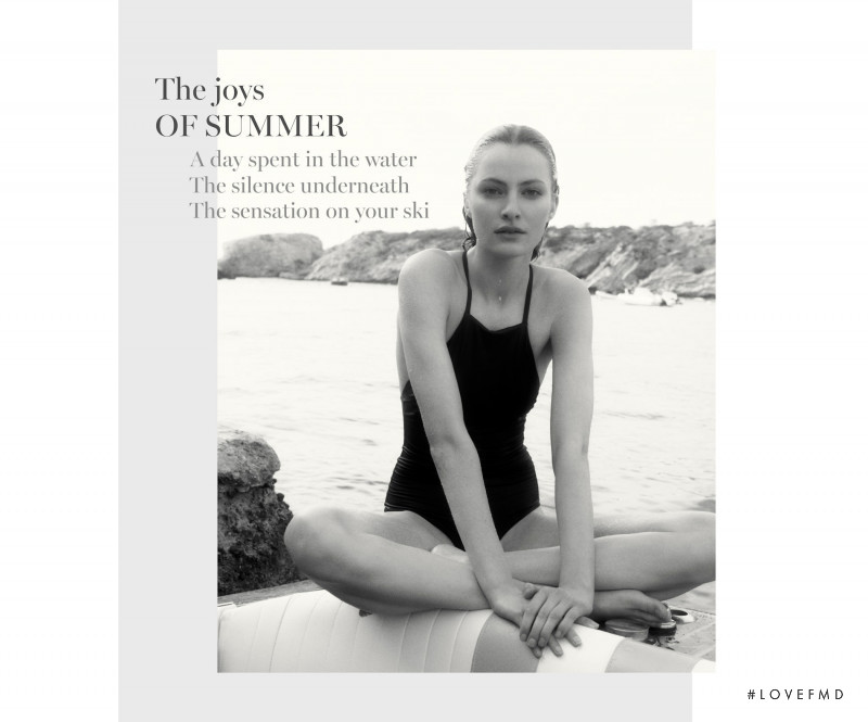 Felice Noordhoff featured in  the Massimo Dutti Blue Coast   lookbook for Summer 2021