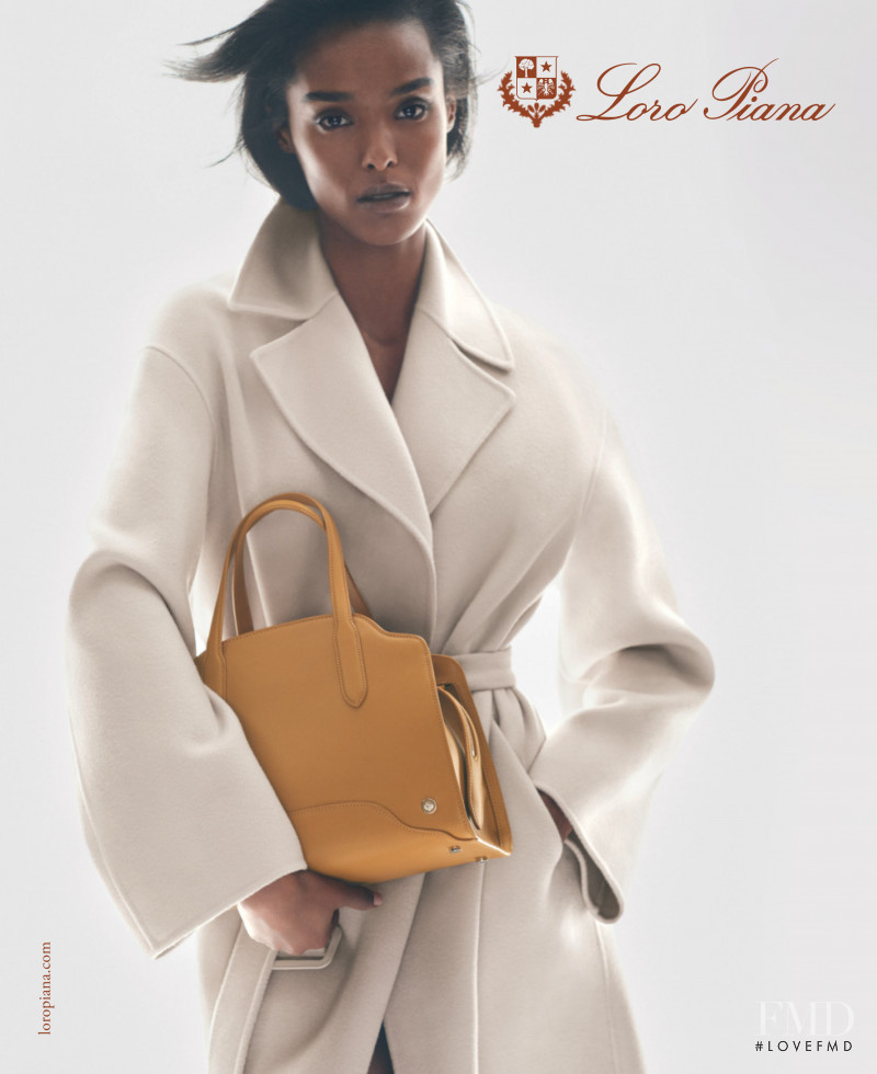 Malika Louback featured in  the Loro Piana advertisement for Autumn/Winter 2021