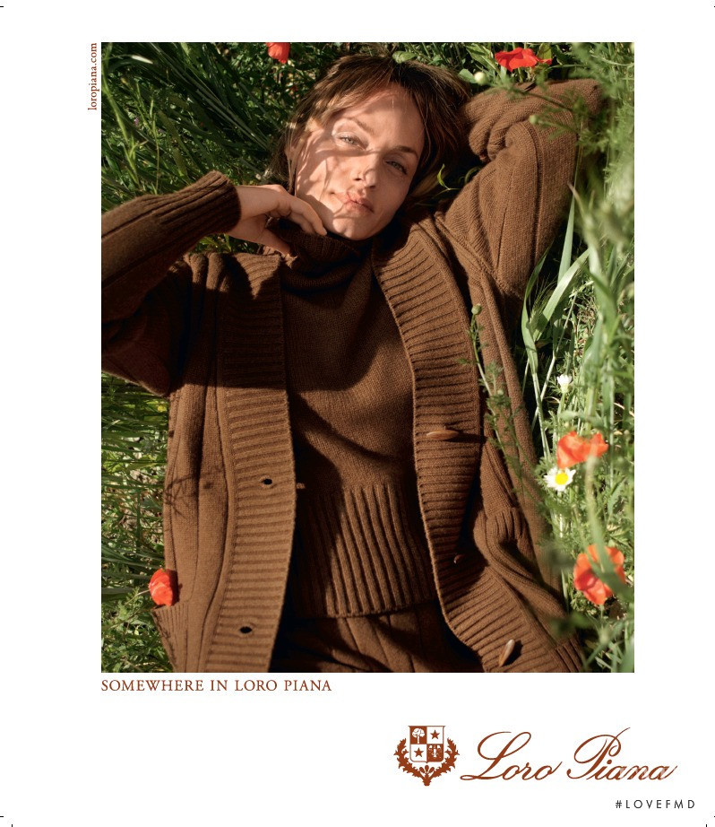 Amber Valletta featured in  the Loro Piana advertisement for Autumn/Winter 2021