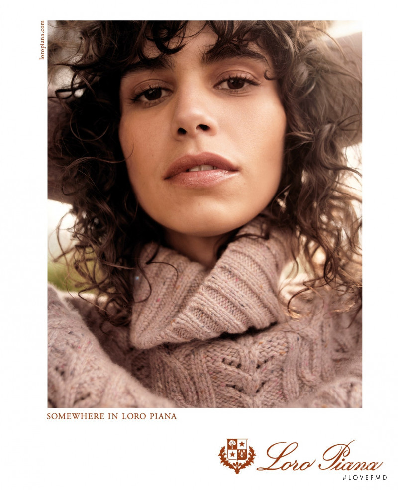 Mica Arganaraz featured in  the Loro Piana advertisement for Autumn/Winter 2021