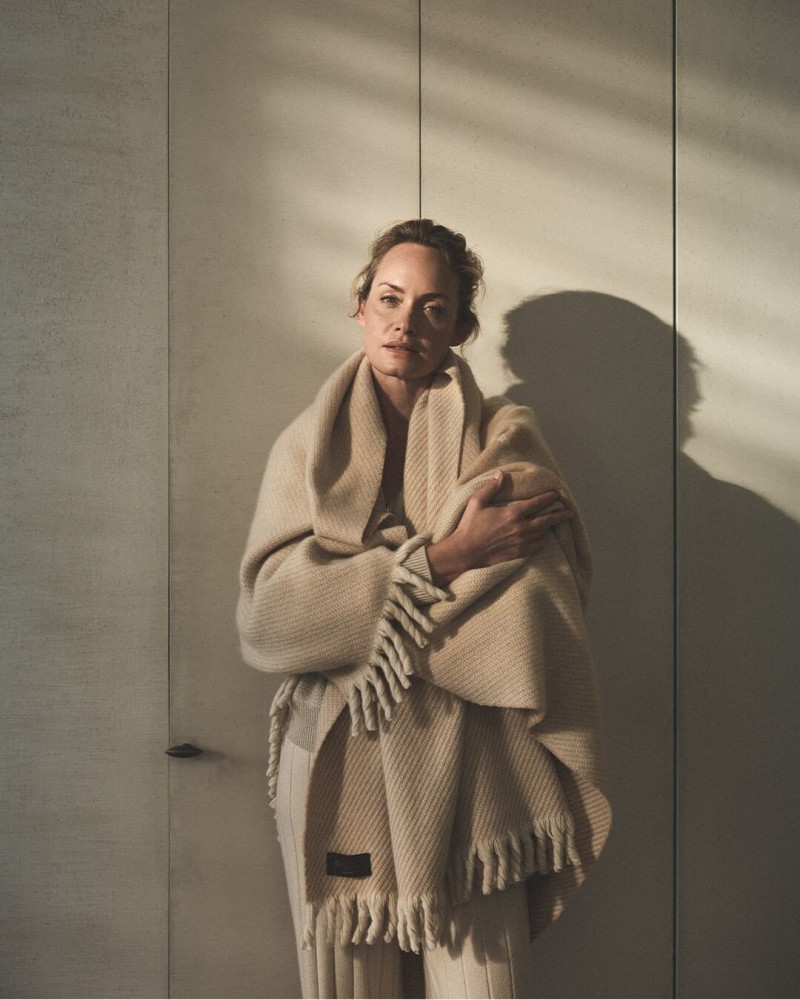 Amber Valletta featured in  the Loro Piana advertisement for Autumn/Winter 2021