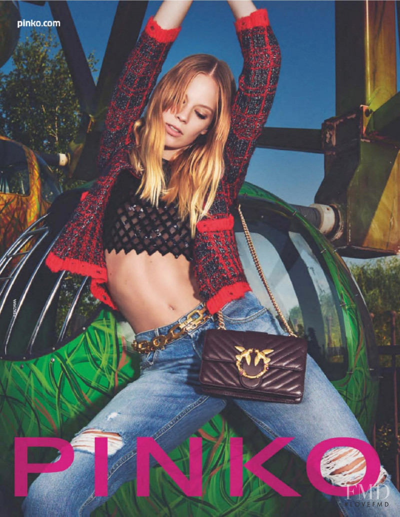 Lexi Boling featured in  the Pinko advertisement for Autumn/Winter 2021
