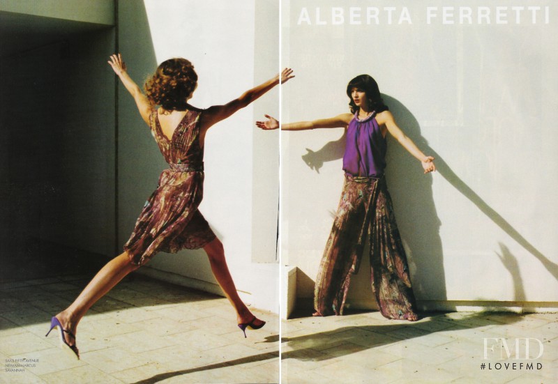 Mariacarla Boscono featured in  the Alberta Ferretti advertisement for Spring/Summer 2004