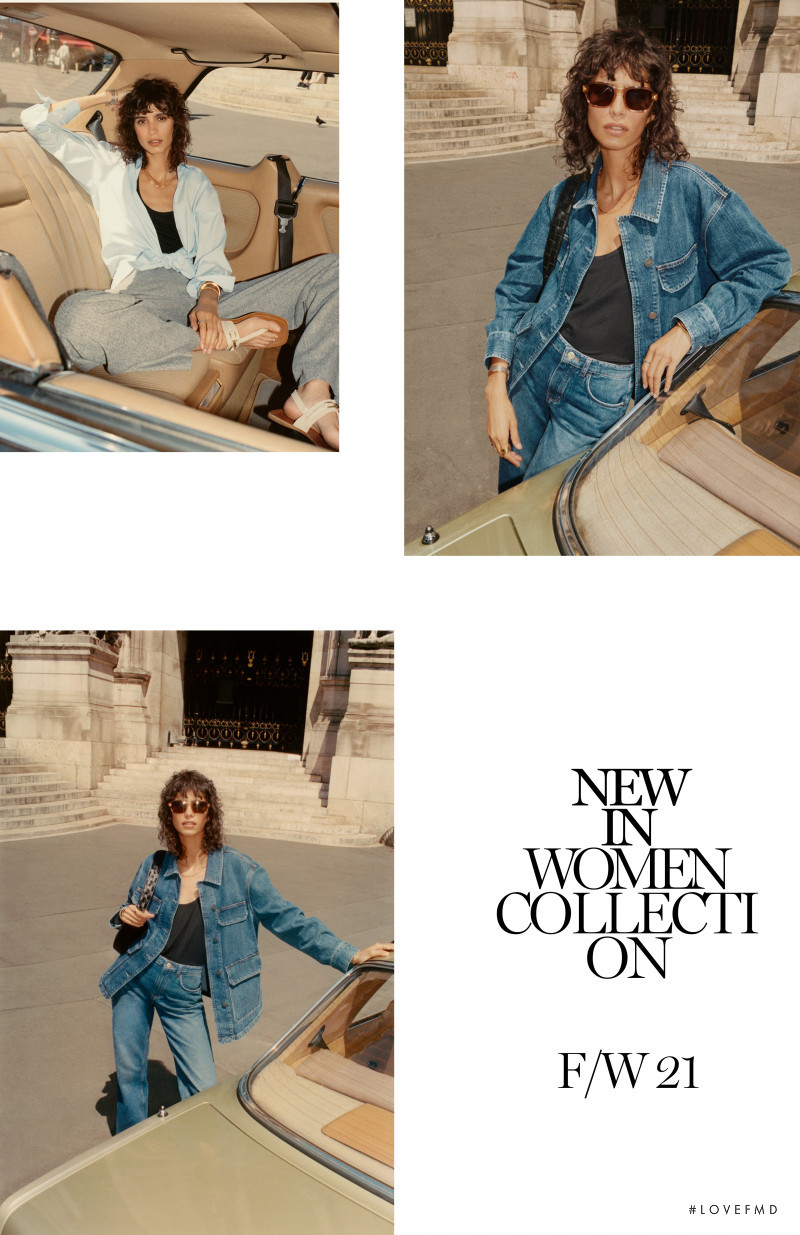 Mica Arganaraz featured in  the Massimo Dutti lookbook for Spring/Summer 2021