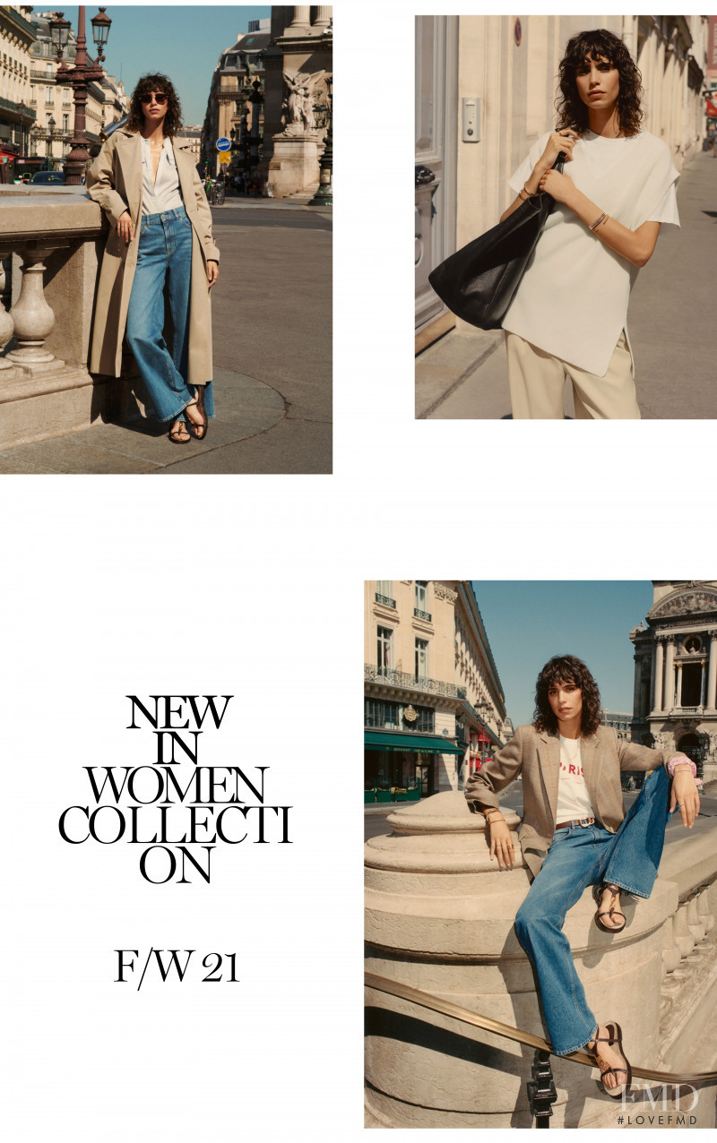 Mica Arganaraz featured in  the Massimo Dutti lookbook for Spring/Summer 2021