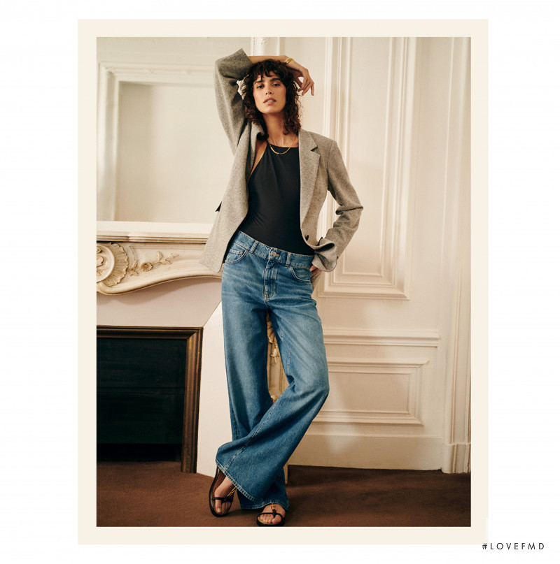 Mica Arganaraz featured in  the Massimo Dutti lookbook for Spring/Summer 2021