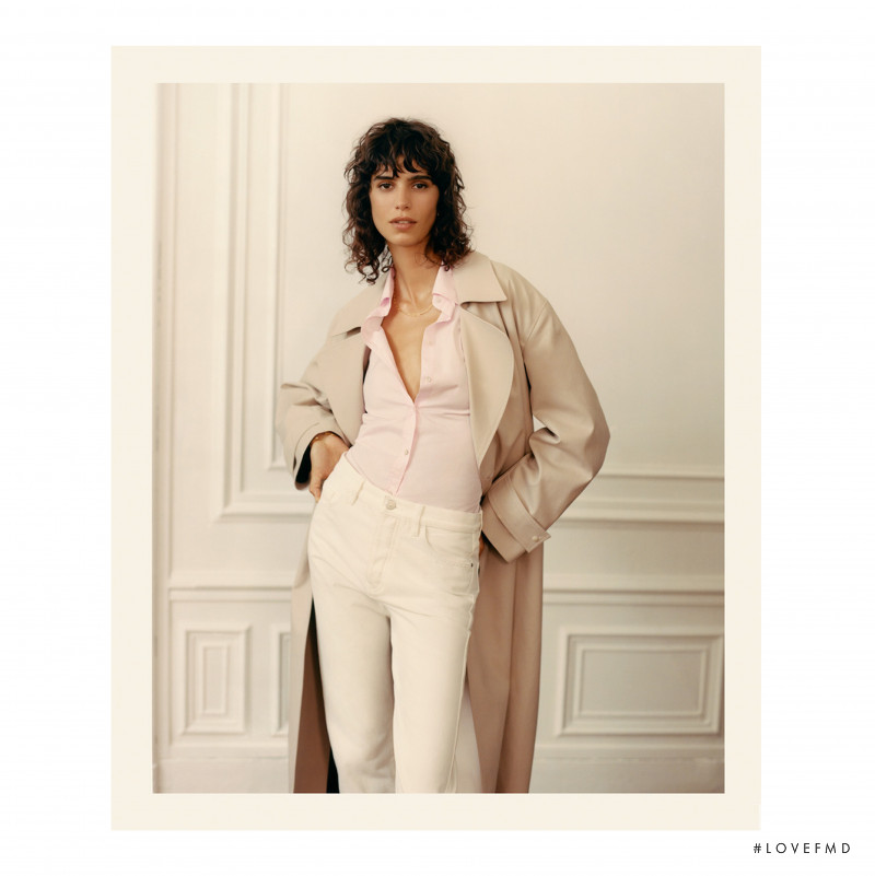 Mica Arganaraz featured in  the Massimo Dutti lookbook for Spring/Summer 2021