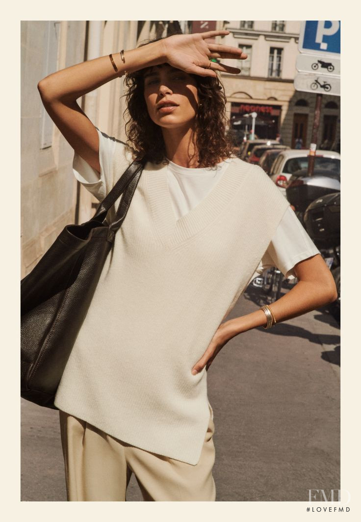 Mica Arganaraz featured in  the Massimo Dutti lookbook for Spring/Summer 2021