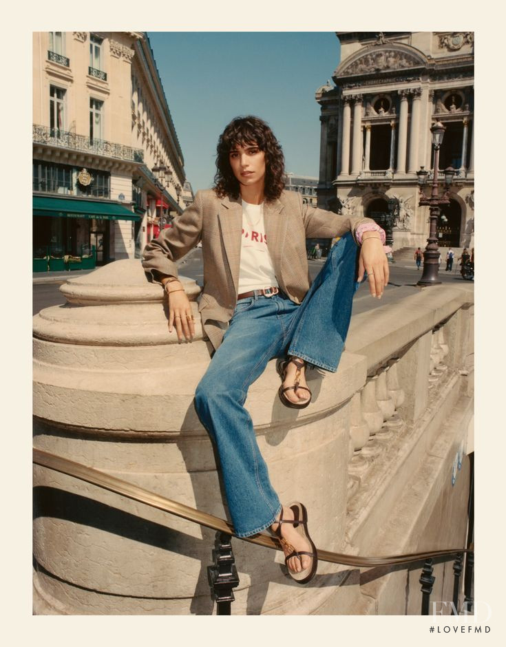 Mica Arganaraz featured in  the Massimo Dutti lookbook for Spring/Summer 2021