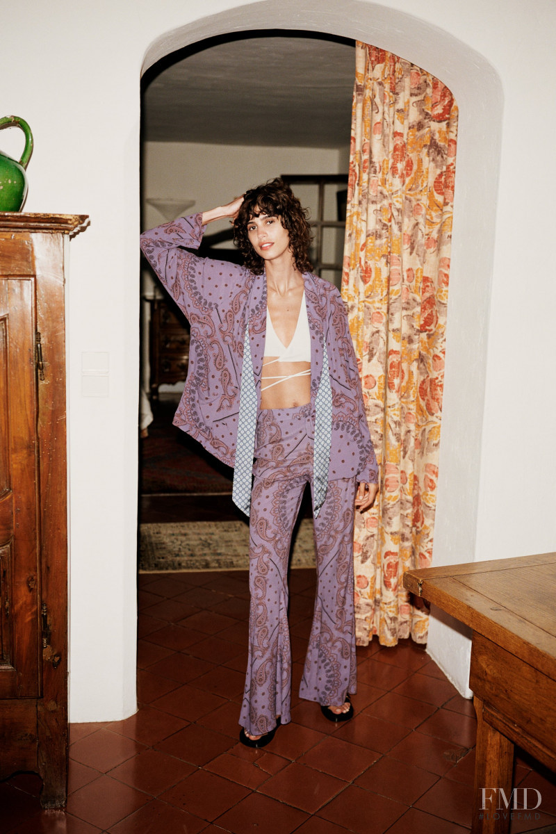 Mica Arganaraz featured in  the Zara lookbook for Pre-Fall 2020