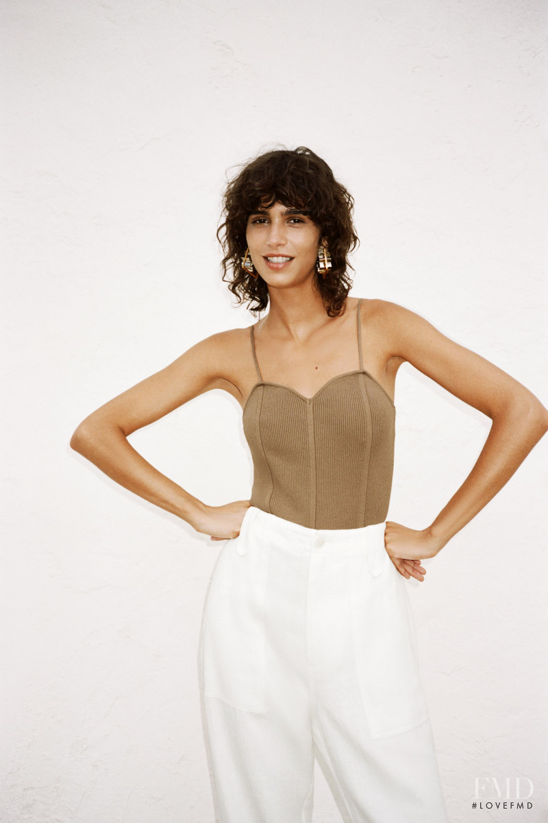 Mica Arganaraz featured in  the Zara lookbook for Pre-Fall 2020