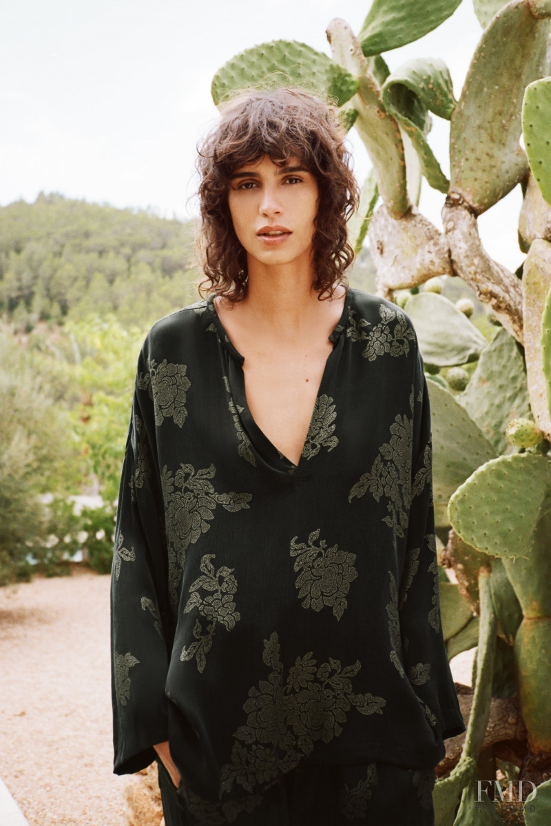 Mica Arganaraz featured in  the Zara lookbook for Pre-Fall 2020