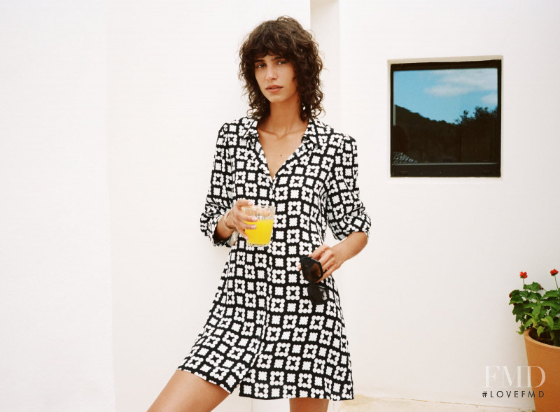 Mica Arganaraz featured in  the Zara lookbook for Pre-Fall 2020