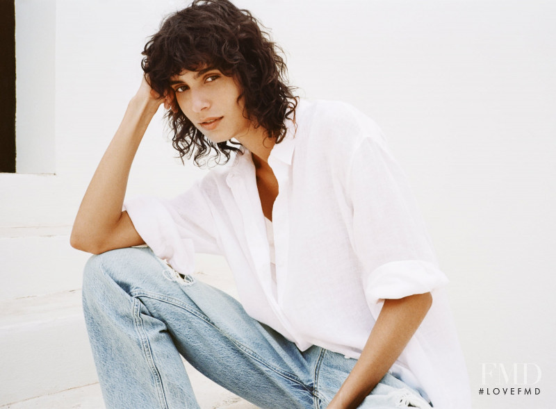 Mica Arganaraz featured in  the Zara Denim lookbook for Pre-Fall 2020