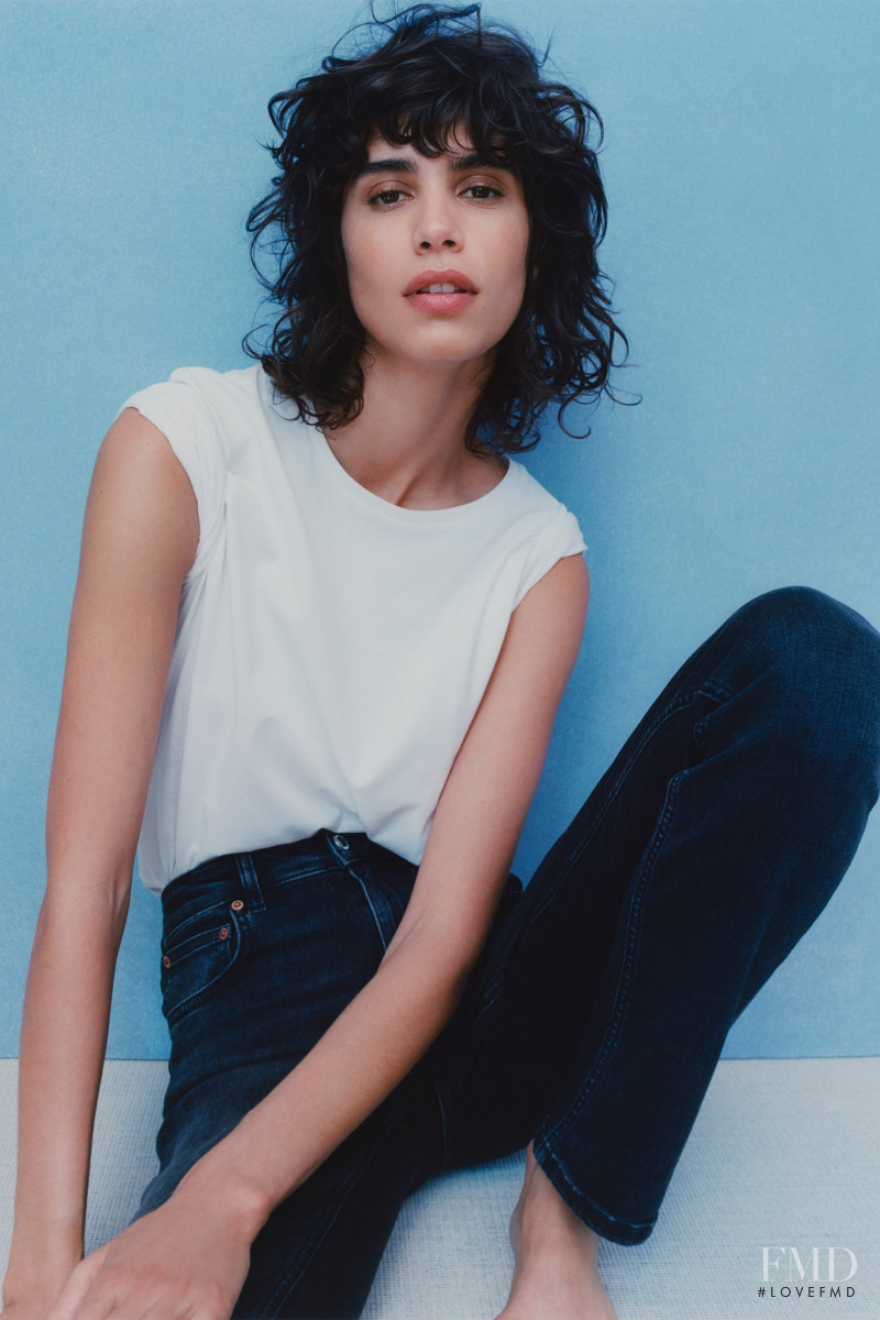 Mica Arganaraz featured in  the Zara Denim lookbook for Pre-Fall 2020