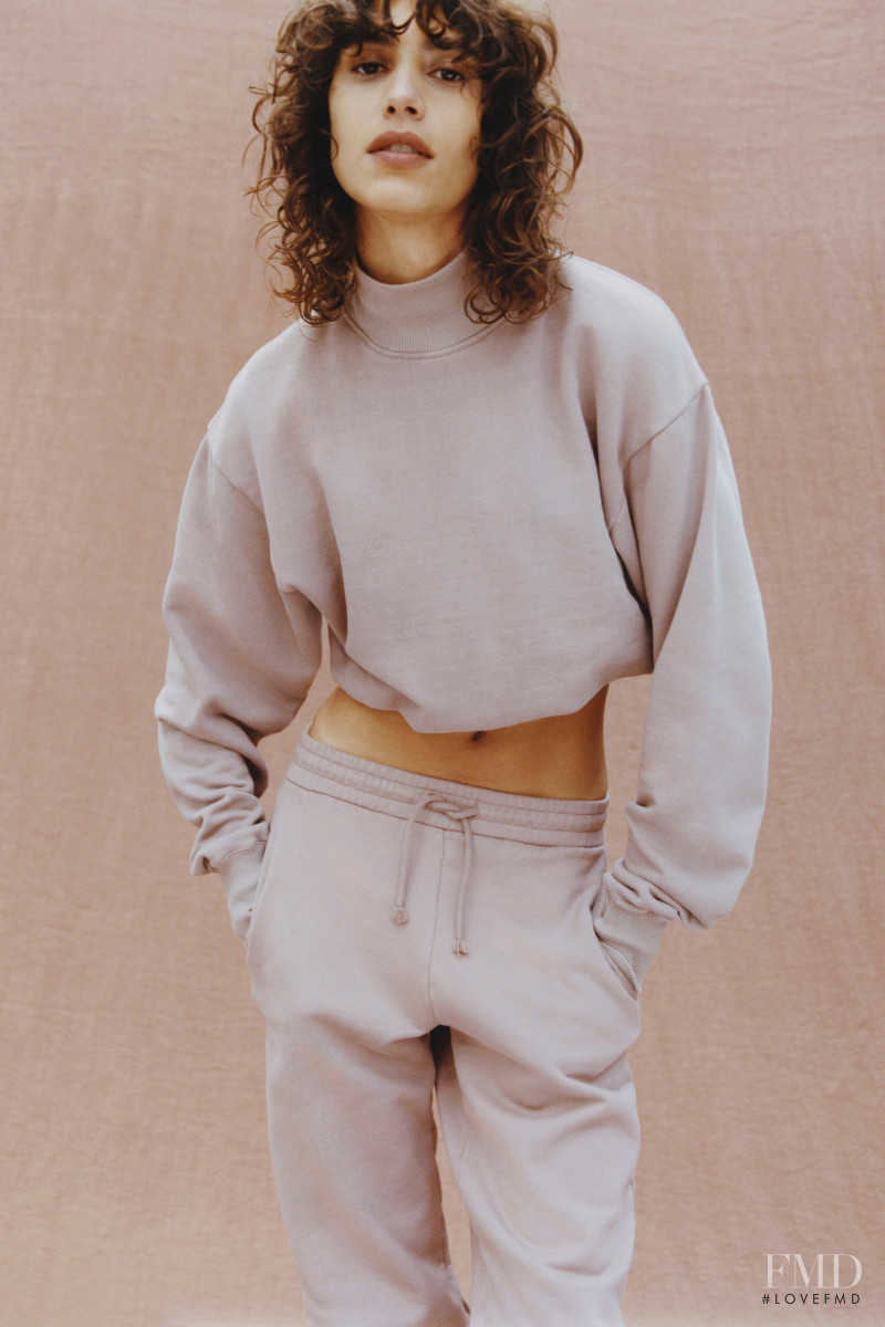 Mica Arganaraz featured in  the Zara The Custom Color Collection by Pantone lookbook for Winter 2020