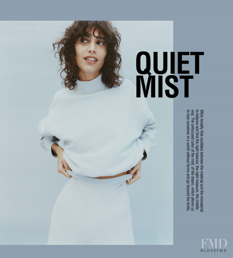 Mica Arganaraz featured in  the Zara The Custom Color Collection by Pantone lookbook for Winter 2020