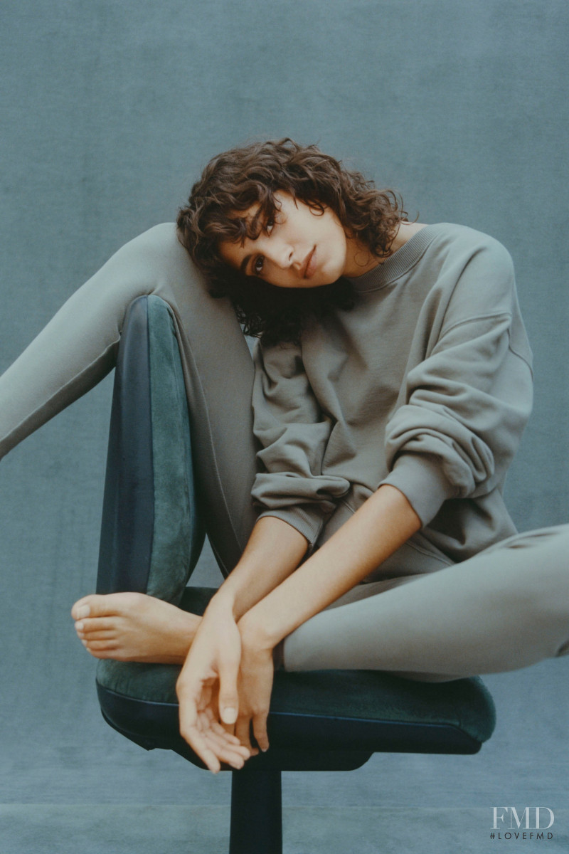 Mica Arganaraz featured in  the Zara The Custom Color Collection by Pantone lookbook for Winter 2020