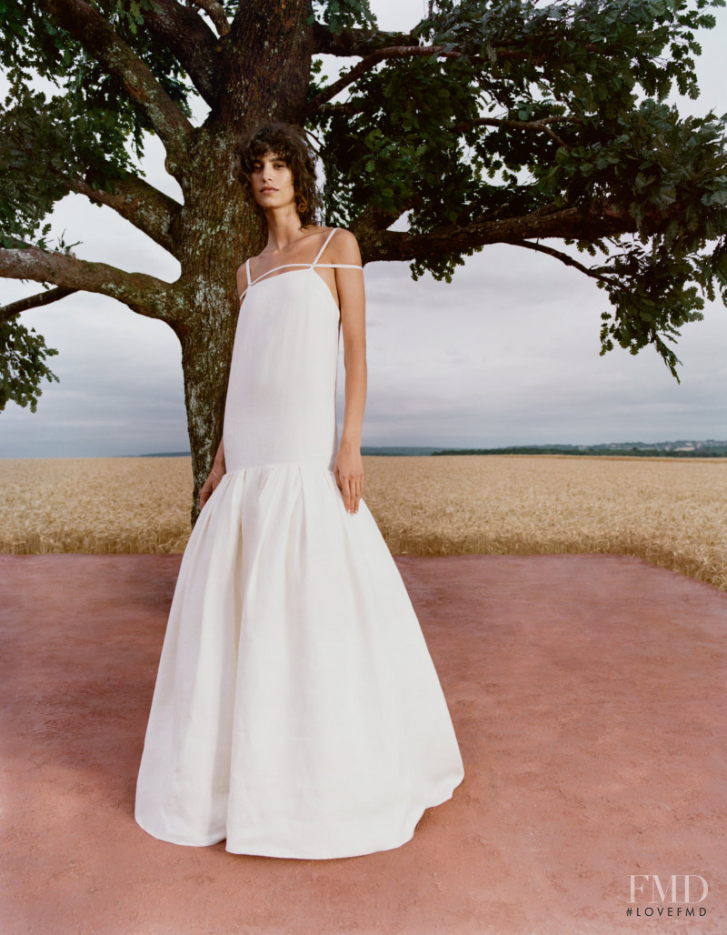Mica Arganaraz featured in  the Jacquemus L\'Amour lookbook for Spring/Summer 2021