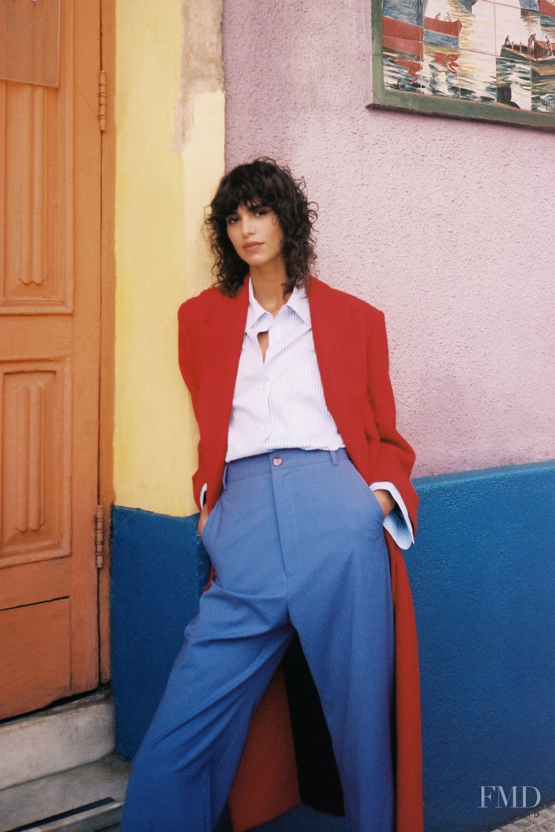 Mica Arganaraz featured in  the Zara lookbook for Spring 2021