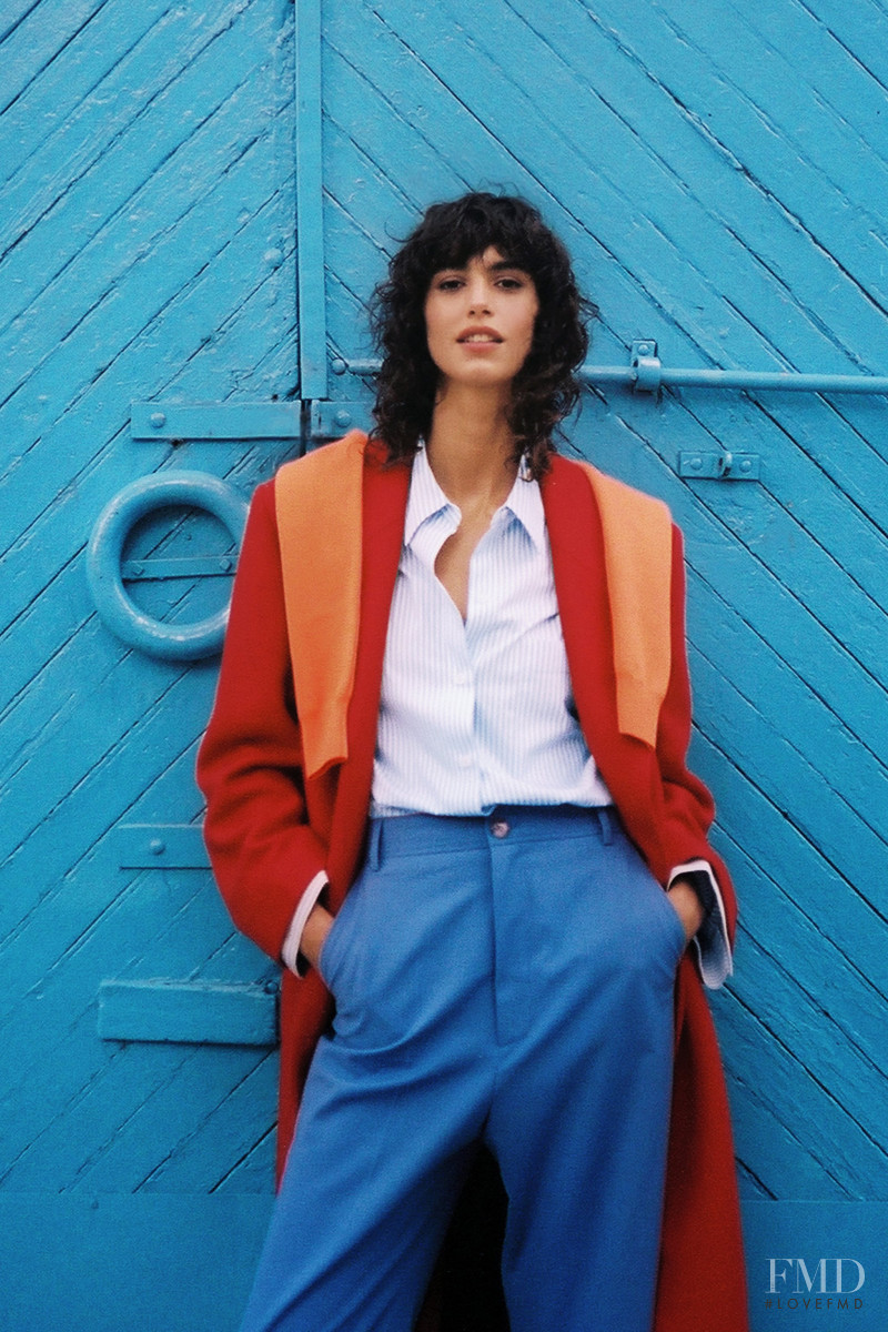 Mica Arganaraz featured in  the Zara lookbook for Spring 2021