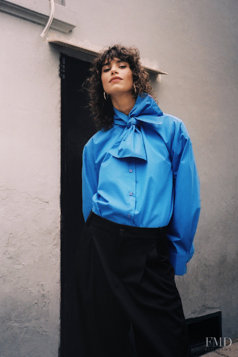 Mica Arganaraz featured in  the Zara lookbook for Spring 2021