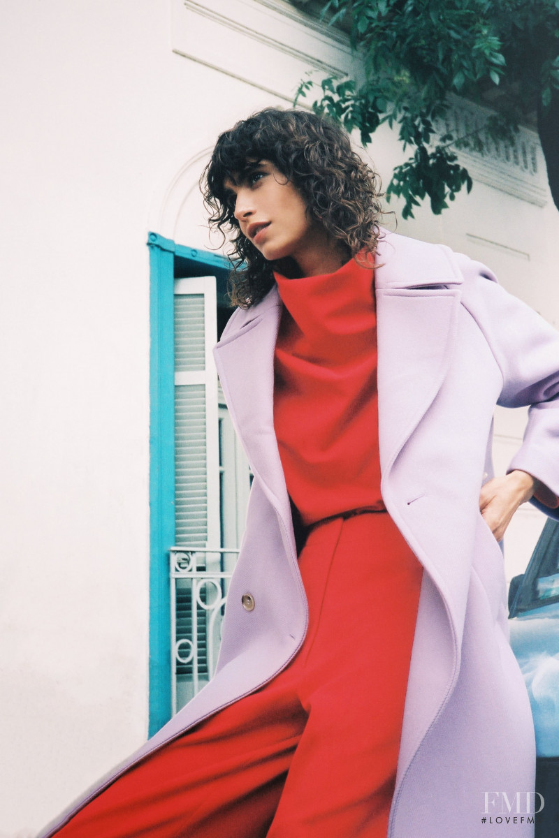 Mica Arganaraz featured in  the Zara lookbook for Spring 2021