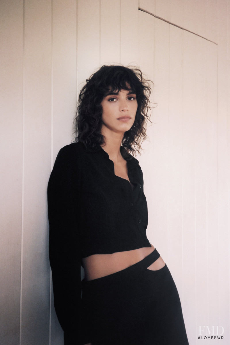 Mica Arganaraz featured in  the Zara lookbook for Spring 2021
