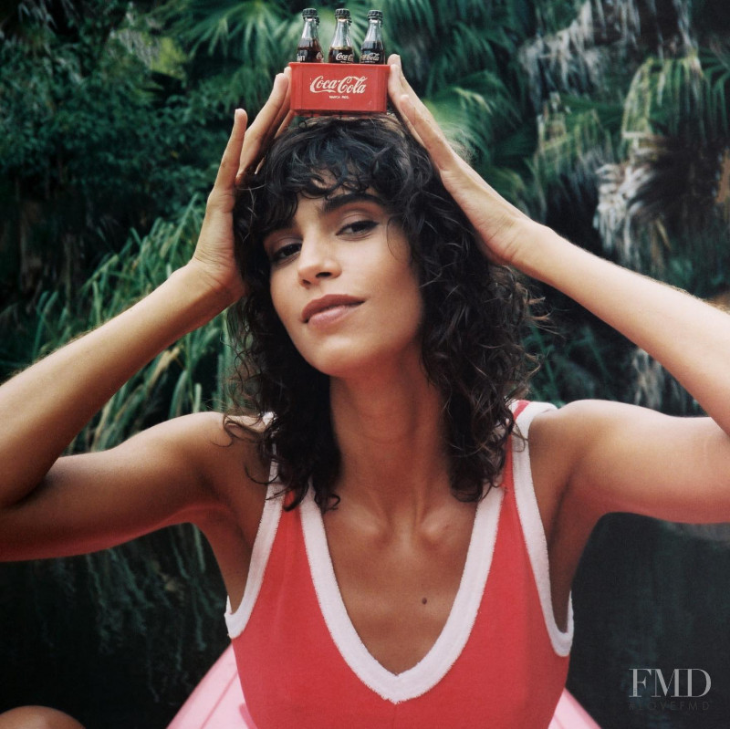 Mica Arganaraz featured in  the Zara lookbook for Spring 2021