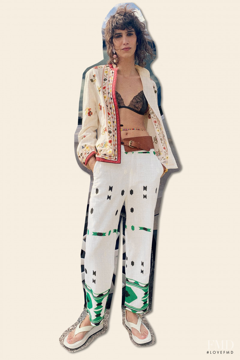 Mica Arganaraz featured in  the Zara Sulle Dolomiti lookbook for Spring/Summer 2021