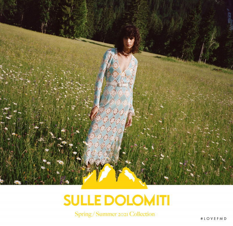 Mica Arganaraz featured in  the Zara Sulle Dolomiti lookbook for Spring/Summer 2021