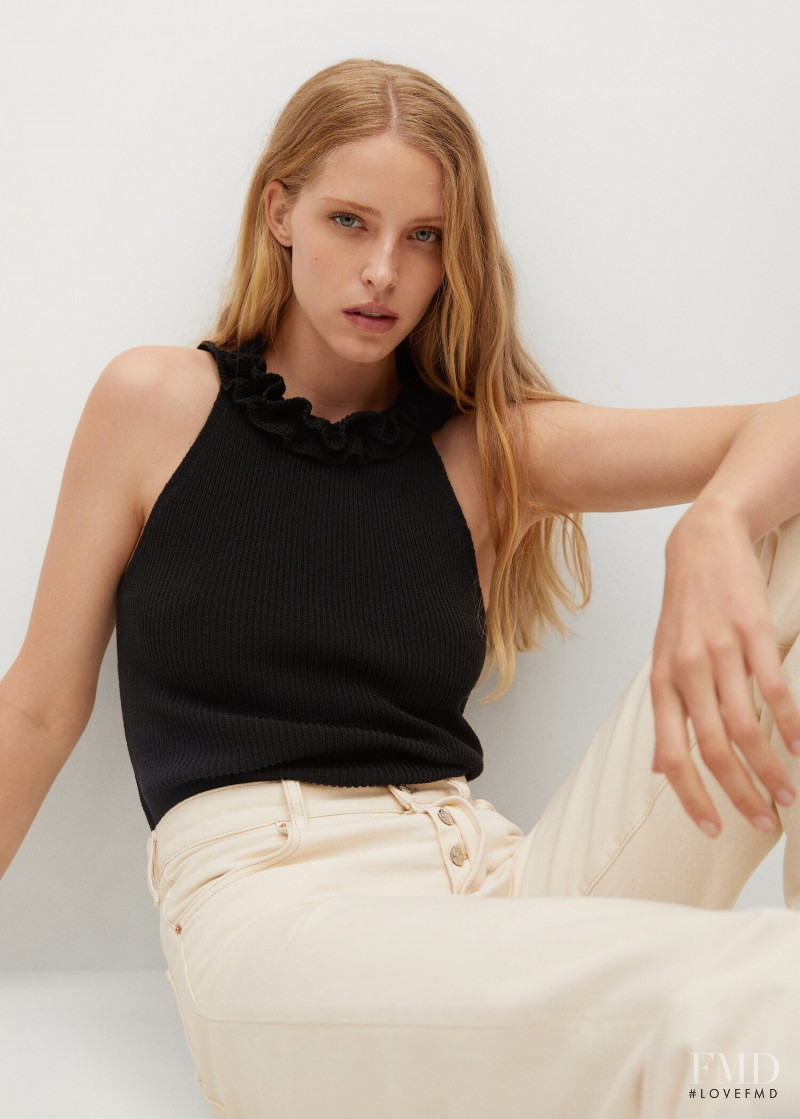 Abby Champion featured in  the Mango catalogue for Autumn/Winter 2021