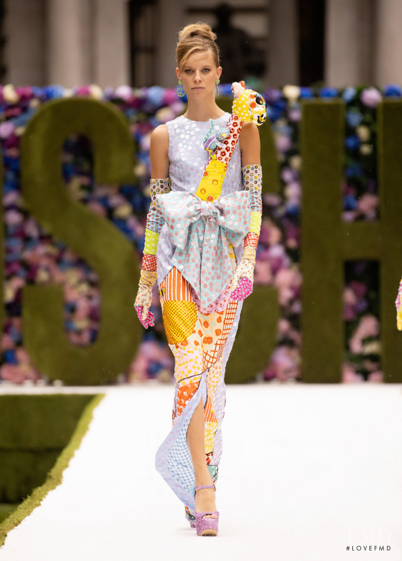 Lexi Boling featured in  the Moschino fashion show for Spring/Summer 2022